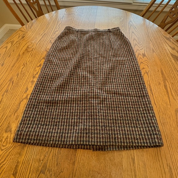 Pendleton Dresses & Skirts - Vintage Pendleton Virgin Wool Plaid Midi Skirt Size 14 Brown Tan